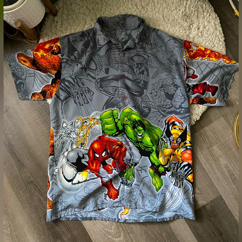 Vintage Marvel Button Up